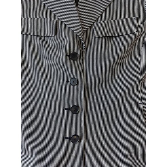 Bianca Gray Stripedl Blazer & Pants Womens Office Suit Set Size 6 - Picture 6 of 12